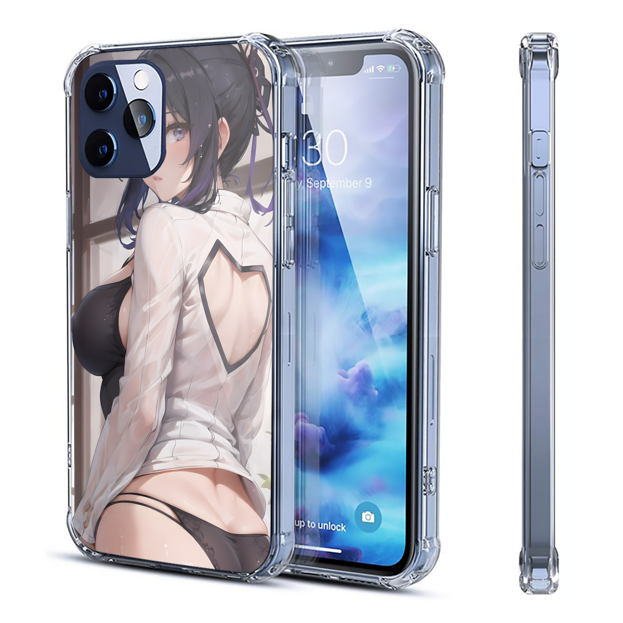 （画像用） 鬼滅の刃（きめつのやいば）蟲柱-胡蝶 しのぶ／こちょう しのぶ Kochou Shinobu 【iPhone 12シリーズ対応】透明スマホケース（クリアソフトケース）